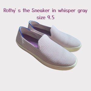 Rothy’s the Sneaker in limited edition whisper gray size 9.5